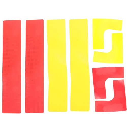 Kisangel 8pcs Soccer Training Markers TPE Carpet Markers for Football Basketball and Sports Bright Colored Agility Signs for Gym Class and Outdoor Training Activities