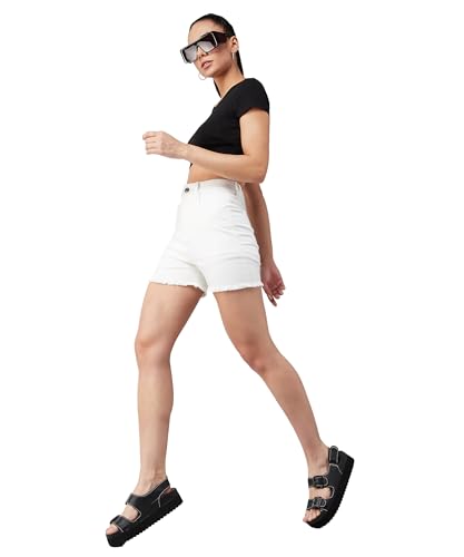 Image of Dolce Crudo Above Knee Denim Shorts for Women