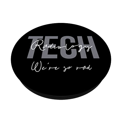 Radiology Tech Week Funny Rad Technician Team We're So Rad PopSockets Swappable PopGrip, Black - Image 2