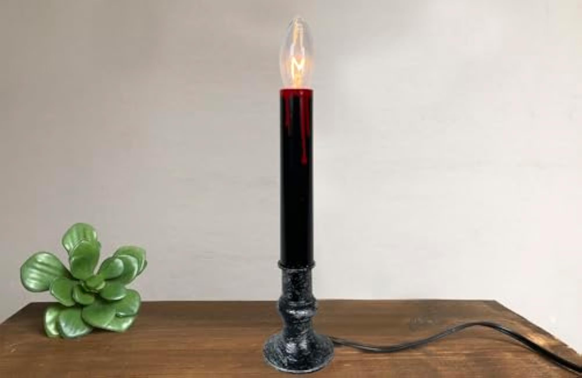 Blood Drip Halloween Candle, Black