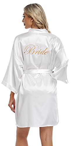 Women's Short Kimono Robe Soft Bride Bridesmaid Robes for Wedding Party Bridal Robes Getting Ready