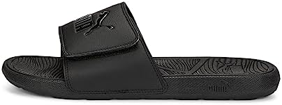 PUMA Men's COOL CAT 2.0 ALTERNATIVE CLOSURE Slide Sandals, Puma Black-Puma Black, 9 | Image 6