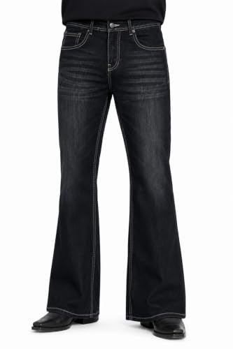 Buy Men's Dark Wash Bell Bottom Flare Jeans (Size 30) - Image 1