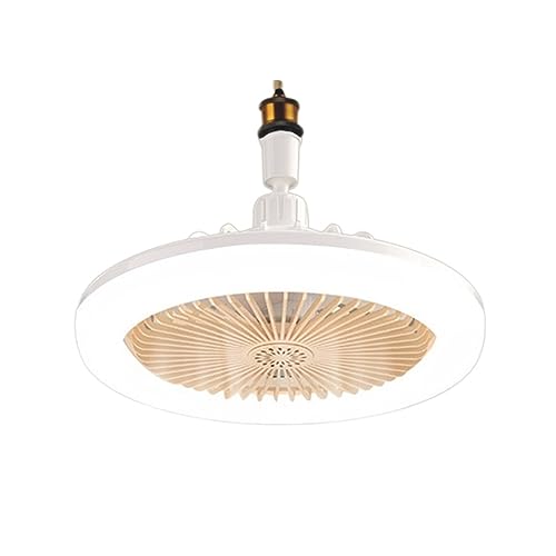 Ventilateur de plafond silencieux avec lampe E27 et télécommande pour salon