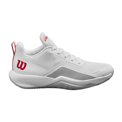 {Zapatillas Tenis Hombre Tenis Wilson Rush Pro Lite, Tennis Shoe Hombre, White/Pearl Blue Red, 43 1/3 EU