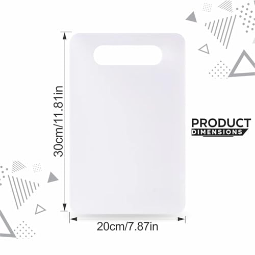 Plastic Chopping Board – Non-Slip Cutting Board for Kitchen | Dishwasher Safe & BPA-Free | Easy Grip Handle | Ideal for Meat, Vegetables, Cheese, Bread – 30x20cm (White) - Cosy Home Interiors Plastic Chopping Board – Non-Slip Cutting Board for Kitchen | Dishwasher Safe & BPA-Free | Easy Grip Handle | Ideal for Meat, Vegetables, Cheese, Bread – 30x20cm (White) - Image 2