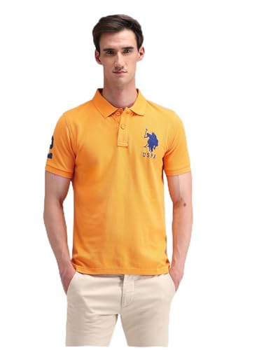 Image of U.S. POLO ASSN. Men's Printed Round Neck Half Sleeve Casual Cotton Regular 1665 T-Shirts (UDTSH2240)