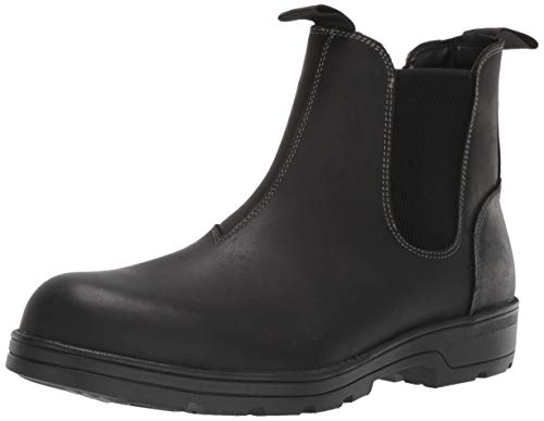 Steve Madden Men's Builder Water Resistant Chelsea Boot, Black Leather, 13 M US