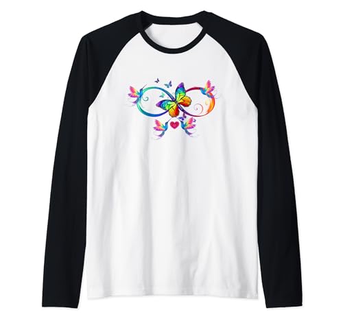 Butterfly Infinity Neurodiversity ADHD ASD Autism Awareness Raglan Baseball Tee