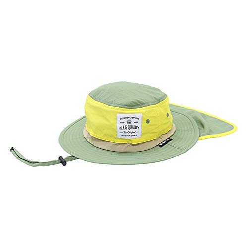 モスキーヒ ハット カーキ×イエロー L 虫よけ 速乾日除け付 HB-001