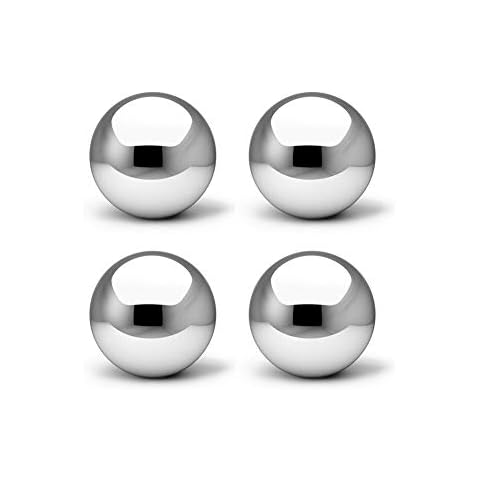 zosenda Bola de acero inoxidable con espejo pulido para decoración de jardín (8 cm x 4 piezas) Cover