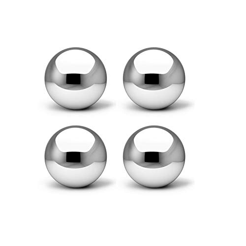zosenda Edelstahl-Beobachtungskugel, hochglanzpoliert, Hohle Kugel, reflektierende Gartenkugel, schwimmende Teichkugeln, Nahtlose Beobachtungskugel für Haus Garten Ornament Dekorationen (8cmx4Stück)