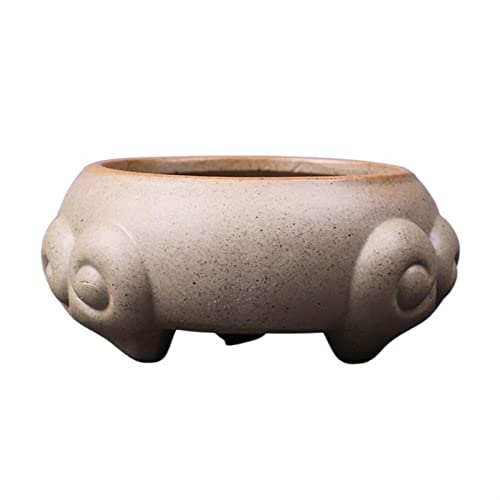 Macetas de jardín para interiores y exteriores, contenedor de cerámica, maceta pequeña para sala de estar, planta verde, maceta decorativa zen creativa, maceta duradera (color: latón) (latón)
