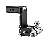 B&W Trailer Hitches Tow & Stow - Fits 2.5' Receiver, Tri-Ball (1-7/8' x 2' x 2-5/16'), 7' Drop, 14,500 GTW - TS20049B