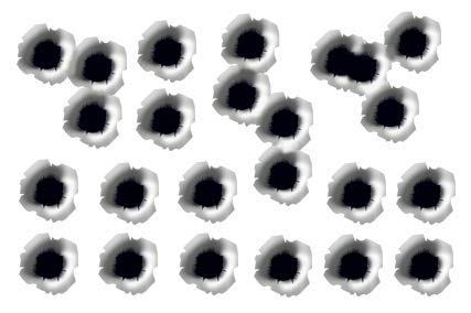 Impact de balles - Planche d'autocollants de 15x10cm - Autocollant(sticker)