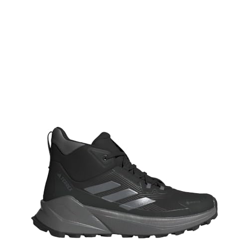 adidas Women's Terrex Trailmaker 2 Mid Gore-TEX Hiking Shoes, Black/Grey/Amber Tint, 10