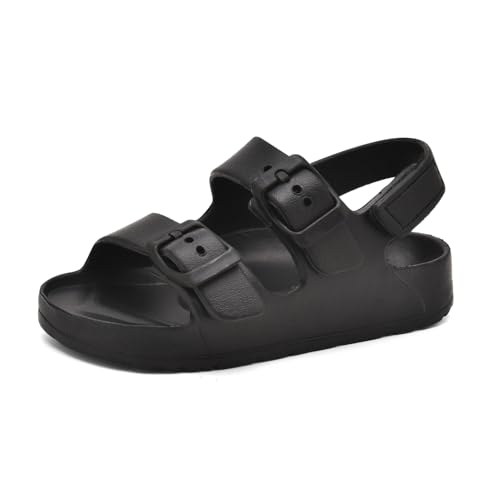 Image of Toddler Sandals Dual-Sized with Arch Support, Non-Slip EVA Buckle Water Shoes for Boys Girls, 5-12