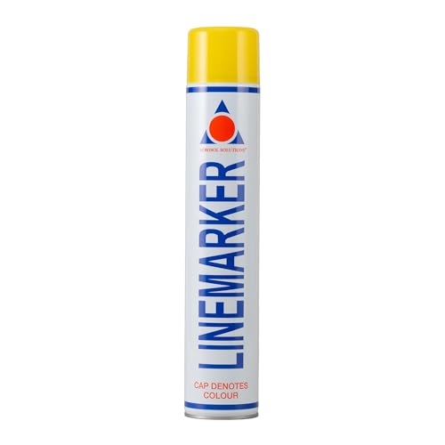 Aerosol Solutions Linemarker Spray de Marquage Jaune 750 ml, peinture de marquage au sol pour routes, parkings, entrepôts et terrains de sport, séchage rapide