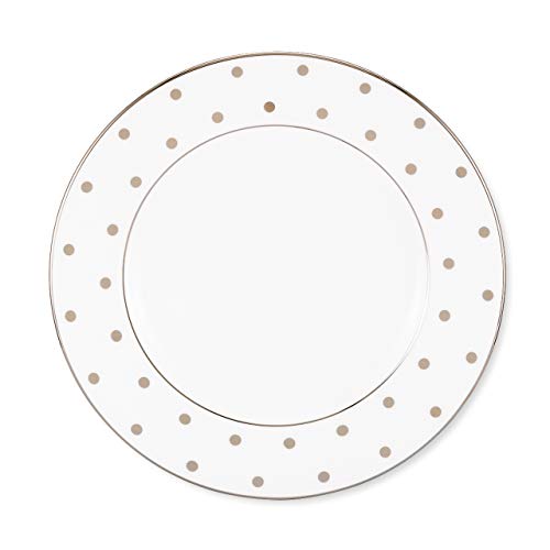 Kate Spade Larabee Road 815507 Assiette à salade en porcelaine anglaise métallique Platine