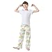 Yuiboo Elastic Waist Sleepwear Trouser Rabbit Mushroom Pajama Pants Long Indoor Outdoor With 2 Pockets 9-10Y