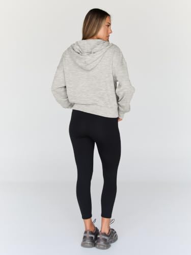 Image of Trendy Queen Womens Zip Up Hoodies Cropped Jackets Fall Outfits 2026 | lightweight comfort material, slouchy drop shoulder, casual travel winter clothes with pockets, airport workout athletic