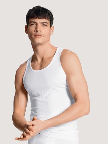 CALIDA Pure & Style Unterhemd Herren, atmungsaktiv, schnelltrocknend und geruchshemmend, mit maskulinem Nadelzug – Bild 4