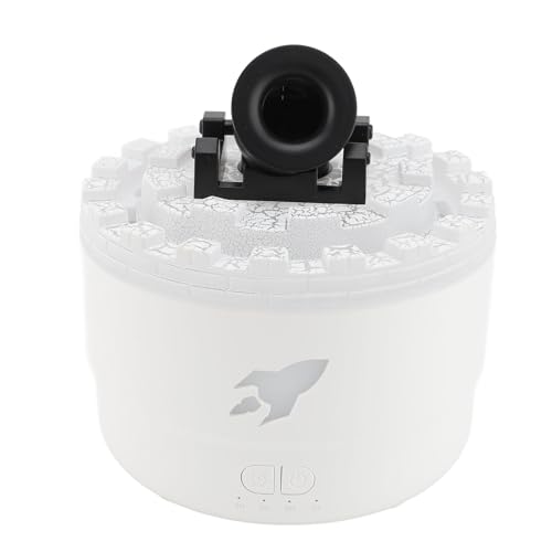 Acogedor カラーLEDライト搭載のUSBフレグランスディフューザーエッセンシャルオイルディフューザー クールミスト加湿器 静音 PP素材 (白)