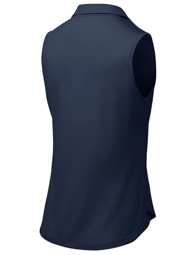Image of BGOWATU Women's Sleeveless Golf Polo Shirts Collared V Neck Tennis Tank Tops UPF 50+ Quick Dry Lightweight