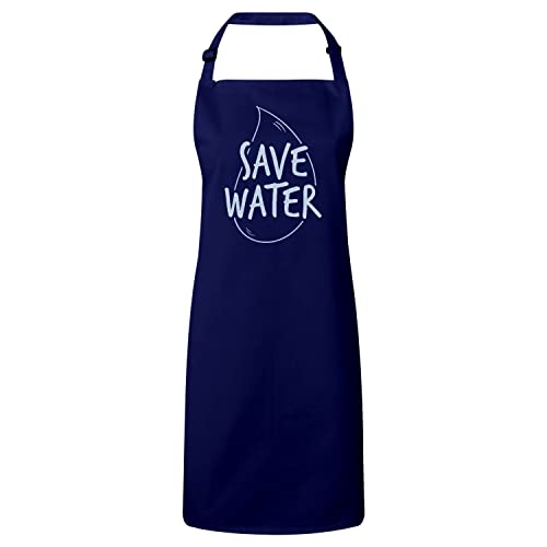 Tablier cuisine premium navy idéal pour atelier culinaire bio