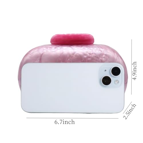 Image of Acrylic Evening Clutch Bag for Women Shell Shape Shoulder Crossbody Bag Glitter Marble Purse Handbag