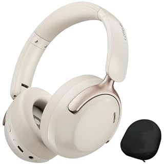LORELEI QC30 Hybrid Active Noise Cancelling Headphones,Over-Ear Wireless Bluetooth,Beige Protein Leather, Active Noise Control & Transparency Mode,Deep Bass, Built-in Mic - Les Beatles, Paul McCartney, John Lennon, RIngo Starr, George Harrison