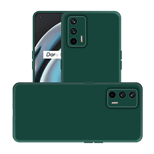 Image of Case Creation Liquid TPU Silicone Cover for Realme GT Neo 2T Soft Case,Anti-Dirty Slim Case Frosted Matte Candy TPU Raised Bezel (Splash of Color) Back Case Cover for Realme GT Neo 2T -Lake Green