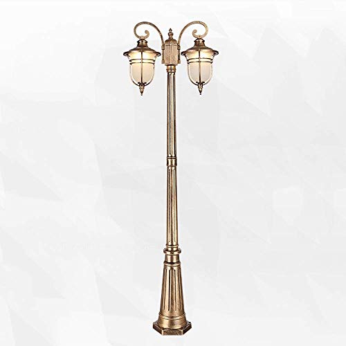 SnamicE Lampadaire d'extérieur à 2 têtes - Étanche - En aluminium...