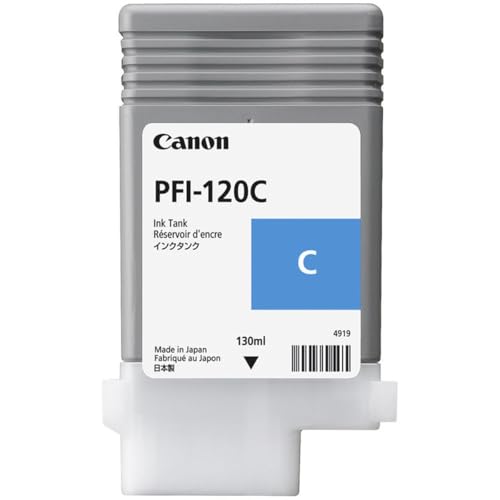 Canon PFI-120C cartouche d'encre cyan originale pour traceur imagePROGRAF