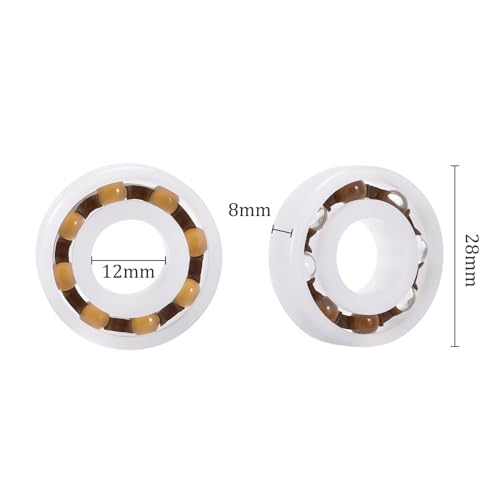 Kozelo 10 Stück 6001 POM Kunststofflager - [12x28x8mm] Offene Ausführung für industrielle Anwendungen
