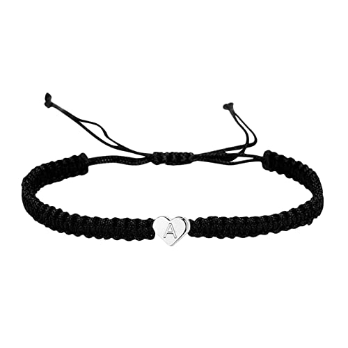 Damen Mädchen Bohemian Armbänder Verstellbar mit 26-Buchstaben,Herz...