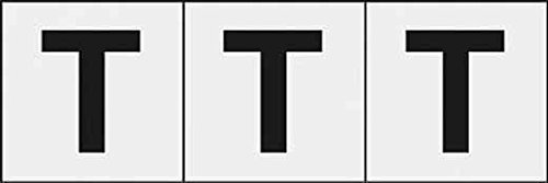 TRUSCO(トラスコ) アルファベットステッカー 30×30 「T」 透明 3枚入 TSN-30-T-TM