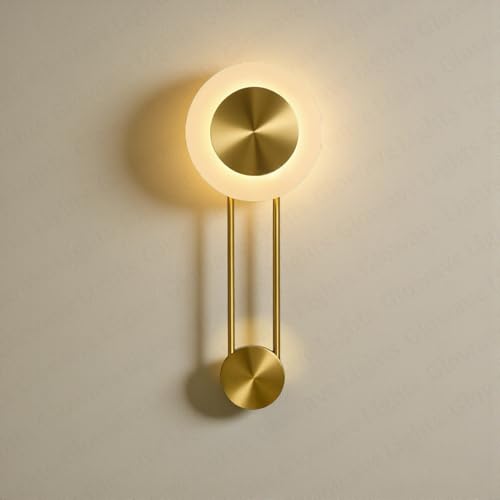 Image of Glowave Modern Golden Oblong LED Long Tube Wall Light for Bedroom Bedside Living Romm Hallway - Tricolour | Warm White, White, Natural White | (Golden 916)