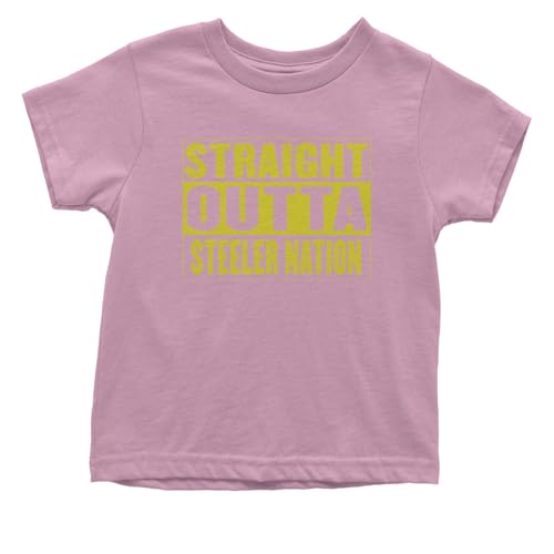 Straight Outta Steeler Nation Football Toddler T-Shirt, Soft Cotton