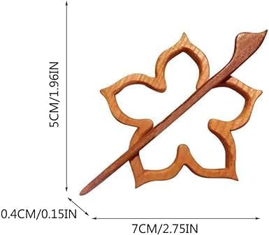Image of Wooden Flower Daisy Pattern Brooch,Cute Girls Boys Brooch Pin Shawl Pin Scarf Buckle Lapel Pin Brooch Gift for Women Lady Girl, Jewelry, Brooches and Pins (Brown)