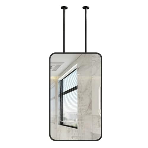 Miroir de salle de bain rectangulaire cadre noir 40x80 miroir de courtoisie