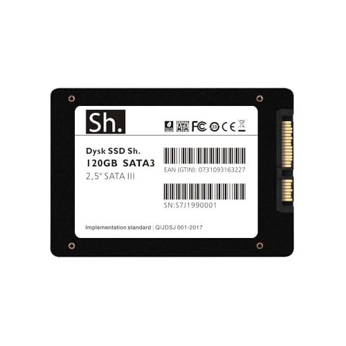 Sh. SSD 120GB 2.5' SATA III 6Gb/s – Unità a Stato Solido Interna, fino a 540MB/s in Lettura – Memoria Flash 3D NAND – Disco Duro SSD Interno per PC Desktop e Laptop