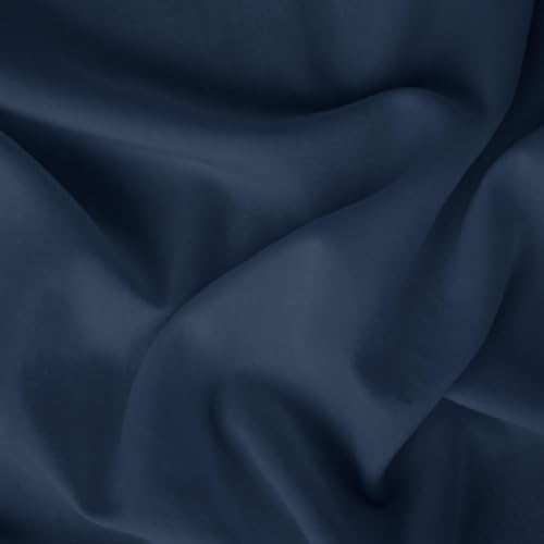 Image of Blue Dahlia 100% Cotton, King Size /Double, Bedsheet (108 inch x 108 inch) + 2 Pillow Covers, Percale Weave, 200TC Solid Premium Bedsheet, Colour: Navy