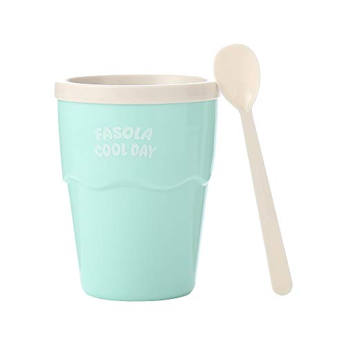 FaSoLa Ice Cream Maker Cup with Freezer Core Creates Single-serving Smoothies Freeze Slush and Shake Maker (GREEN (180mL))