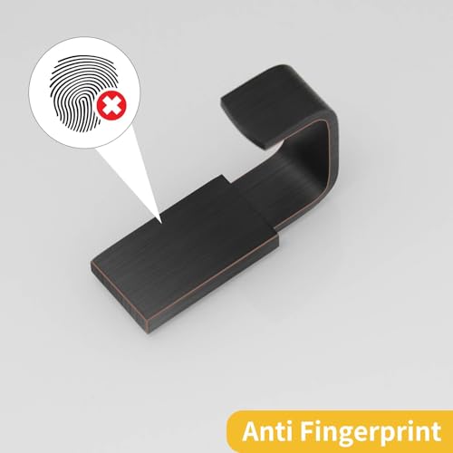 BESy Brass Robe & Towel Hook, Oil Rubbed Bronze, Heavy Duty, Rust Resistant, ...