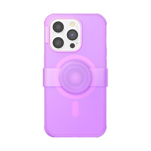 Image of PopSockets iPhone 14 Pro Phone Case with MagSafe- Pink Transluscent
