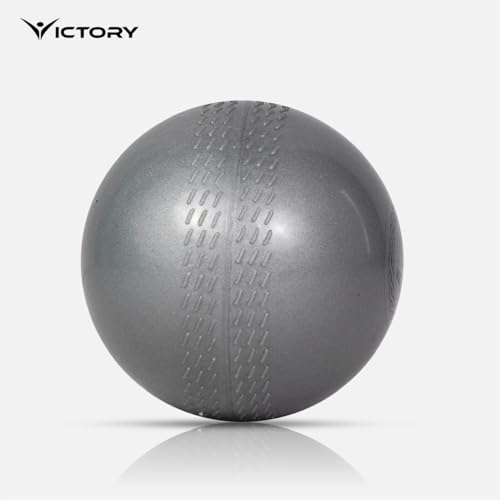 Image of Victory T-20 Synthetic Cricket Ball Match Practice Training | Practice Cricket Ball | Wind Balls | Swing Ball | Indoor & Outdoor Street & Beach Cricket (Metallic)