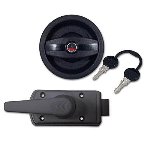 Eingangsschloss Wohnmobil Wohnwagen Boot Caravan Zadi schwarz rechtsdrehend rund