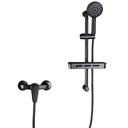 Pommeau de douche à effet pluie avec bras réglable et pomme de douche à main haute pression chromé