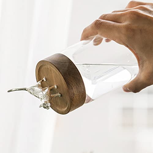 Rangement de grains de café en pot de verre 800ml avec couvercle